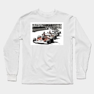 Clay Regazzoni & Niki Lauda. Ferrari 312B3. Monaco Long Sleeve T-Shirt